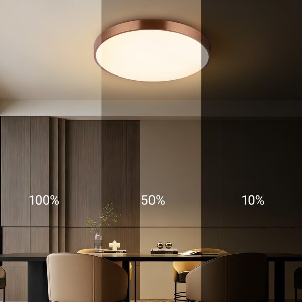 Immax NEO 07322L-LED Lampă LED de tavan dimabilă NEO LITE SEMPLICI 60W/230V, diam. 60 cm, cupru, cu telecomandă