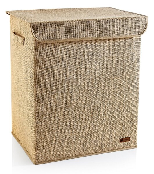 Coș de rufe maro deschis din iută 67 l – Mioli Decor