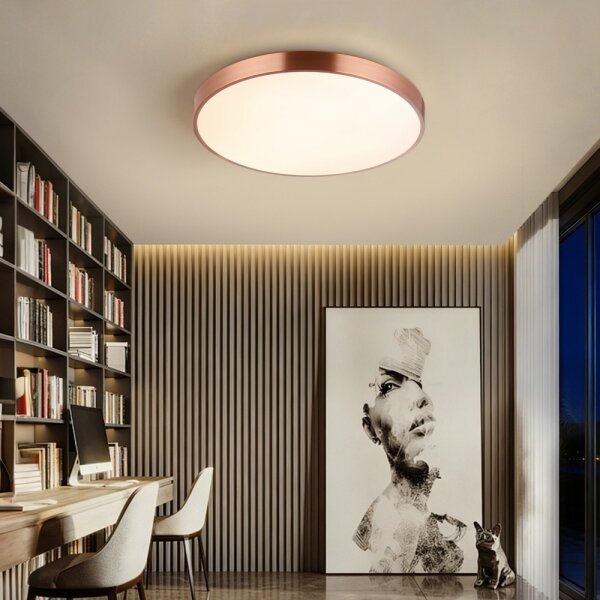Immax NEO 07322L-LED Lampă LED de tavan dimabilă NEO LITE SEMPLICI 60W/230V, diam. 60 cm, cupru, cu telecomandă