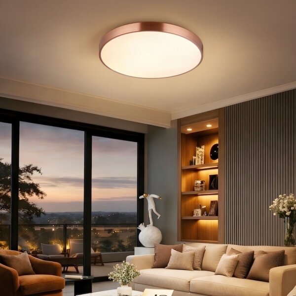 Immax NEO 07322L-LED Lampă LED de tavan dimabilă NEO LITE SEMPLICI 60W/230V, diam. 60 cm, cupru, cu telecomandă