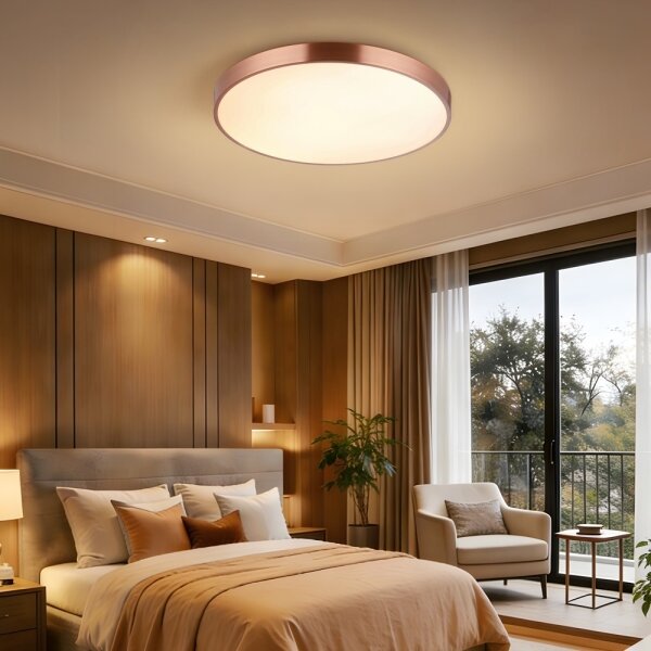 Immax NEO 07322L-LED Lampă LED de tavan dimabilă NEO LITE SEMPLICI 60W/230V, diam. 60 cm, cupru, cu telecomandă