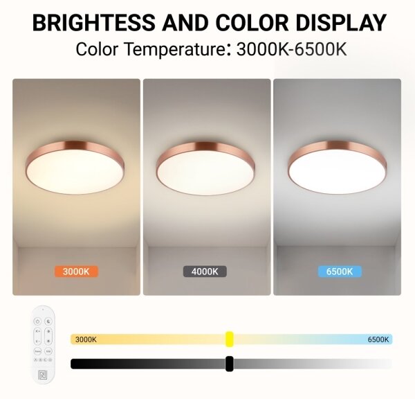 Immax NEO 07322L-LED Lampă LED de tavan dimabilă NEO LITE SEMPLICI 60W/230V, diam. 60 cm, cupru, cu telecomandă