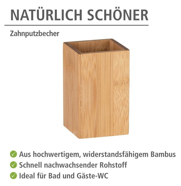 Set de accesorii de baie în culoare naturală din bambus Padua – Wenko