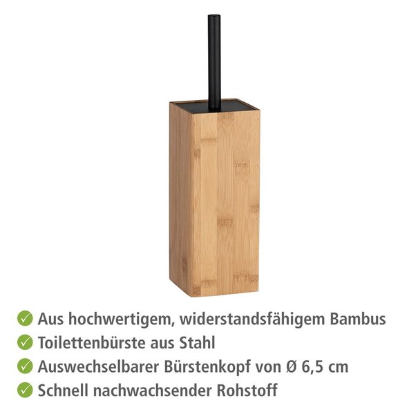 Set de accesorii de baie în culoare naturală din bambus Padua – Wenko
