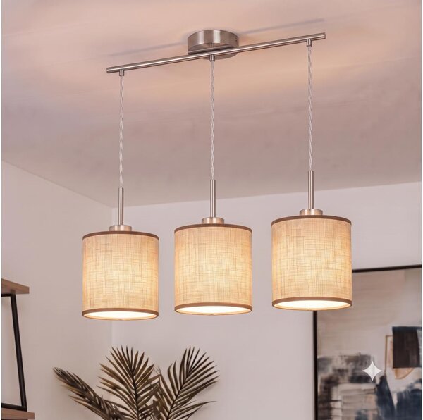 Brilagi - Lustru LED suspendat pe cablu NUBILA 3xE27/60W/230V maro