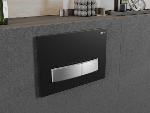 Mexen FENIX 09 - buton de închidere pentru Mexen Fenix, negru mat / oțel periat, 600997