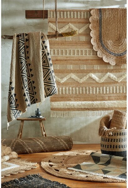 Covor din iută Flair Rugs Medina, 120 x 170 cm, bej
