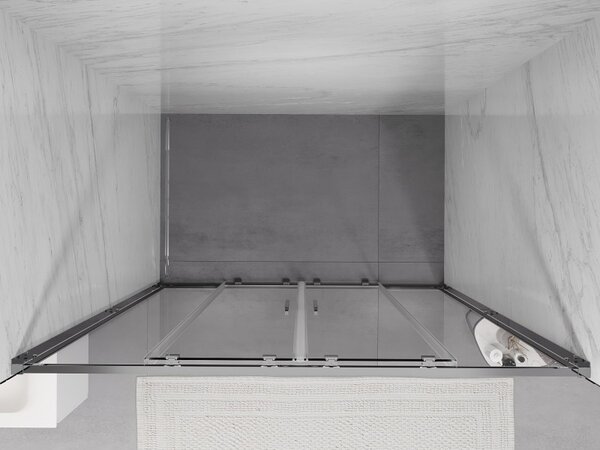 Mexen Exo, culisant cu 2 aripi 130x200 cm, sticlă transparentă de 6 mm, profil cromat, 8152-130-000-01-00
