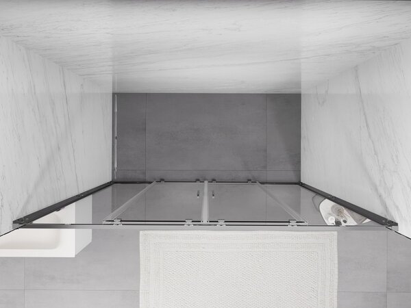 Mexen Exo, culisant cu 2 aripi 170x200 cm, sticla transparenta de 6 mm, profil cromat, 8152-170-000-01-00