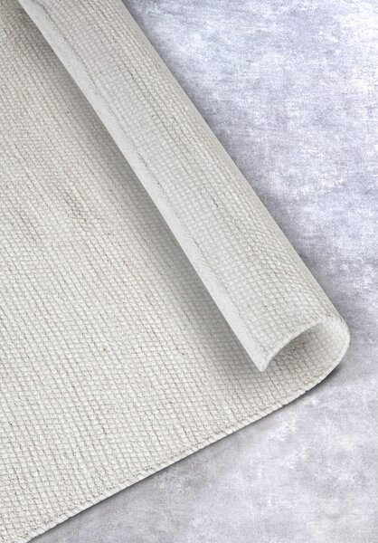 Covor crem țesut manual din amestesc de lână 120x170 cm Pradesh Natural White – Elle Decoration