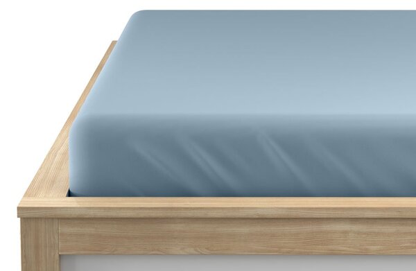 Cearceaf impermeabil pentru patut de copii JERSEY 60x120 cm albastru deschis