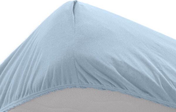 Cearceaf impermeabil pentru patut de copii JERSEY 60x120 cm albastru deschis