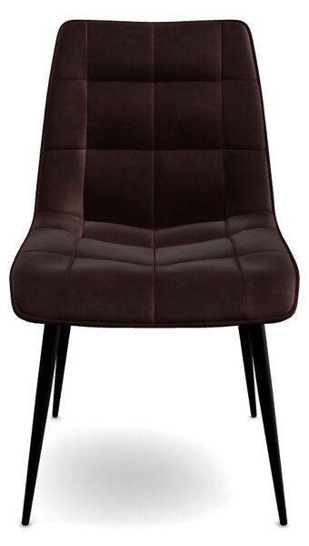 Scaun CHIC, maro - Bluvel 48, stofa catifelata/metal, 50x58x88 cm