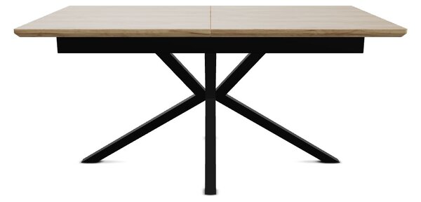 Masa extensibila LOGAN, stejar/negru, 160/200x90x76 cm
