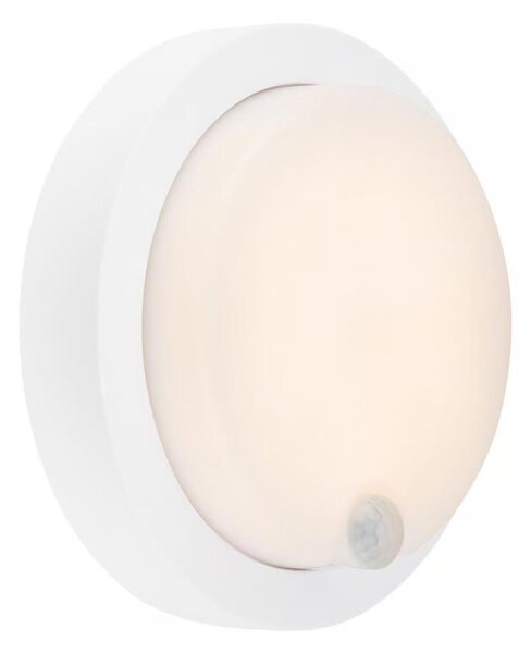 Brilo - Aplica LED de perete reîncărcabilă pentru exterior, cu senzor, 4 W/5 V, 4400 mAh, IP44, alb