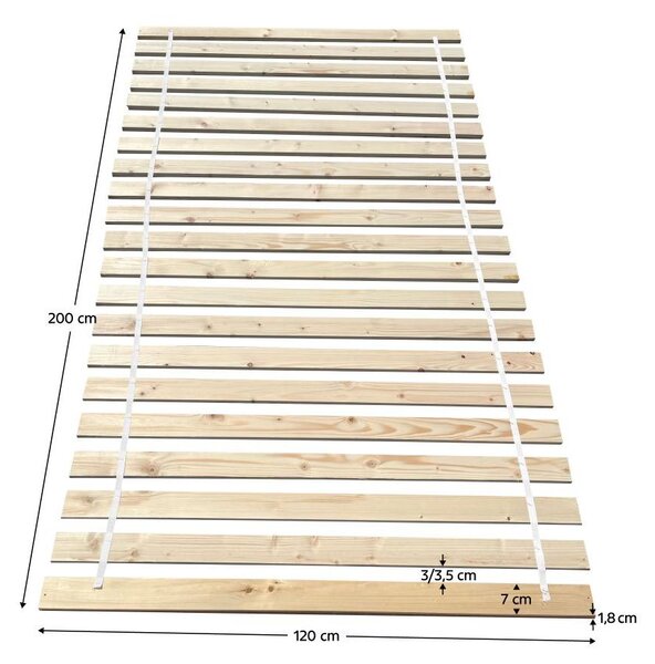 Somieră rulantă 120x200 cm Plamosa (natural) . 1097197