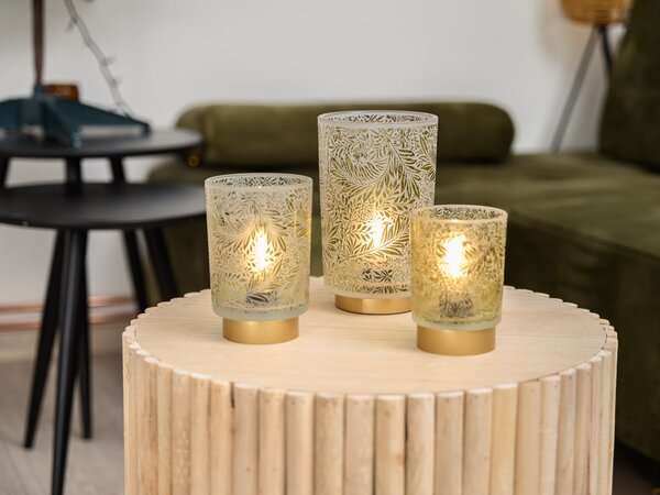 Decoratiune LED din sticla SOLUNA, diferite dimensiuni Marime: L