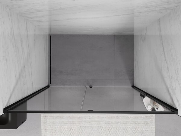 Mexen Exo, usa cu 1 canat pentru deschidere 130x200 cm, sticla transparenta 6 mm, profil negru, 819-130-000-70-00