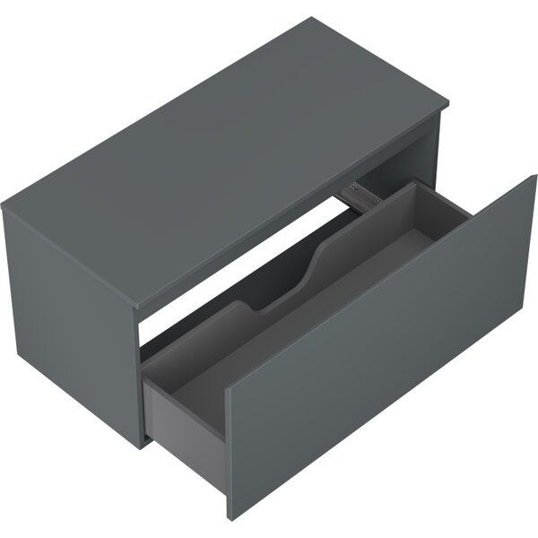 Mexen Orio, Dulap baie 100 cm cu blat, 1 sertar, grafit mat, 91A10-10047-1-BFC66