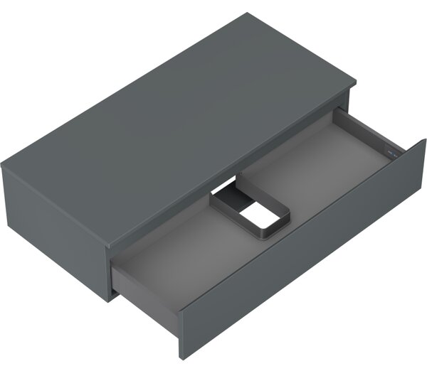 Mexen Orio, Dulap baie 100 cm cu blat, 1 sertar, grafit mat, 91A10-10023-1-BFC66