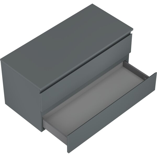 Mexen Orio, mobilier de baie 100 cm cu blat, 2 sertare, grafit mat, 91A10-10047-2-BFFC66