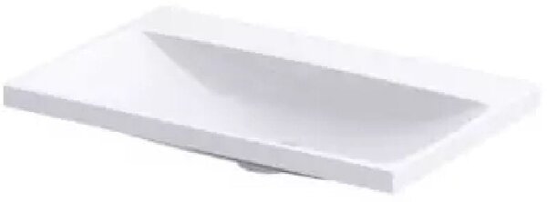 Oristo Compact lavoar 60x38 cm dreptunghiular mobilier alb luciu UME-C-ET-60-92-BO