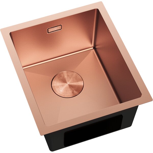 Chiuvetă Mexen Trixo, din oțel inoxidabil cu 1 cuvă, 370 x 440 mm, cupru periat, 6412371000-65