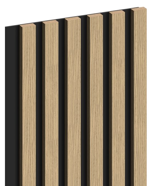 Mexen Lam-B, lamele acustice de perete 275 × 30 cm, placă HDF 4 mm, furnir tehnic, lemn de nuc, S100-275307-3015-015