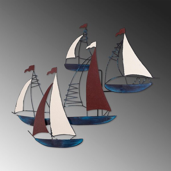 Decoratiune de perete Metal Kadirga, Multicolor, 73x88 cm