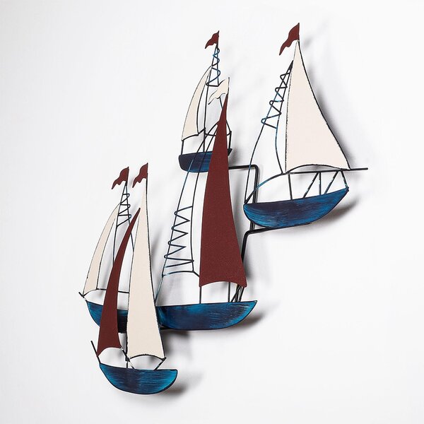 Decoratiune de perete Metal Kadirga, Multicolor, 73x88 cm