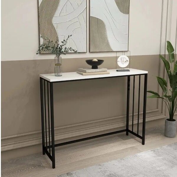 Consola pentru hol,bucatarie,,culoare alb-negru,100 cm