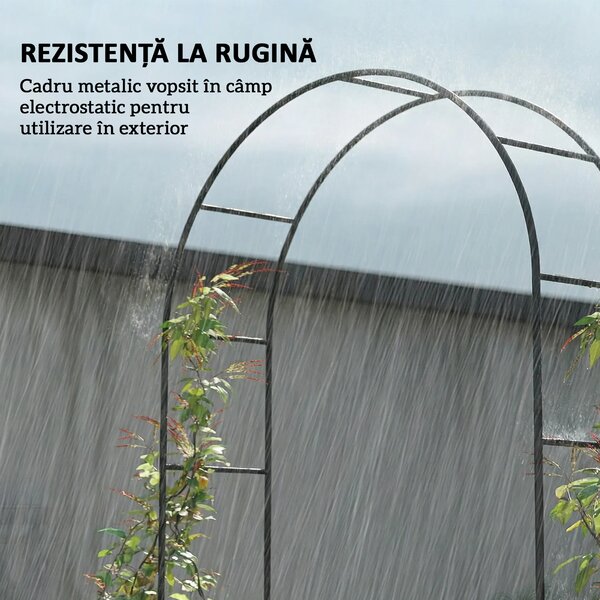 Outsunny Arc Grădină suport metalic | Aosom Romania