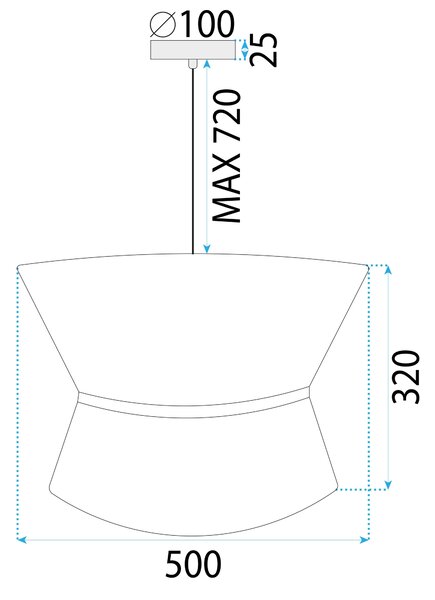 Lampă suspendată APP1503-1CP BLACK