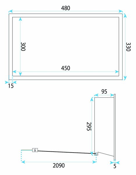 RAFT BAIE INCASTRAT PERETE LED 30x45 Titan