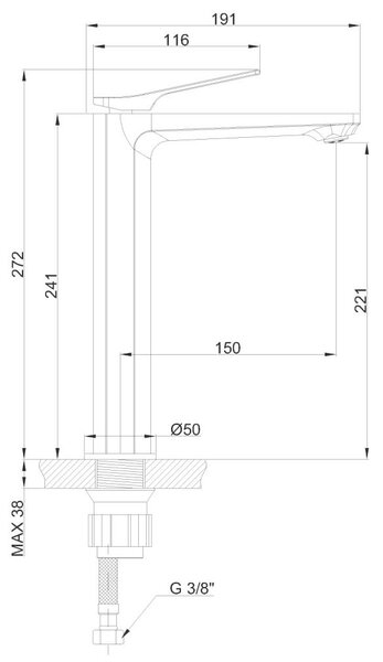 Invena Neri Plus baterie lavoar stativ cupru BU-P1-W14