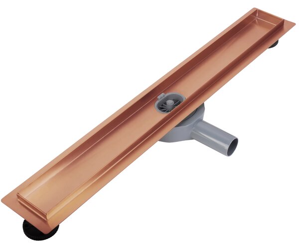 Rea Neox Pro, scurgere de duș 70 cm cu sifon rotativ la 360 de grade, cupru mat, REA-G4801
