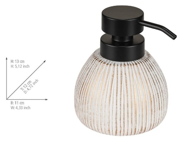 Dozator de săpun lichid alb din ceramică 500 ml Pascoli – Wenko