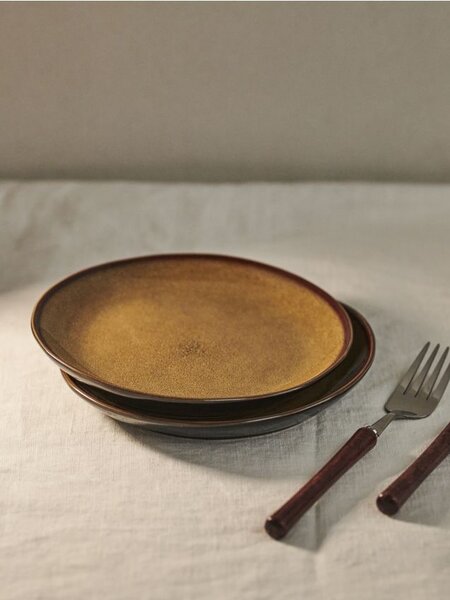 Sinsay - Set de 2 farfurii - brun-auriu