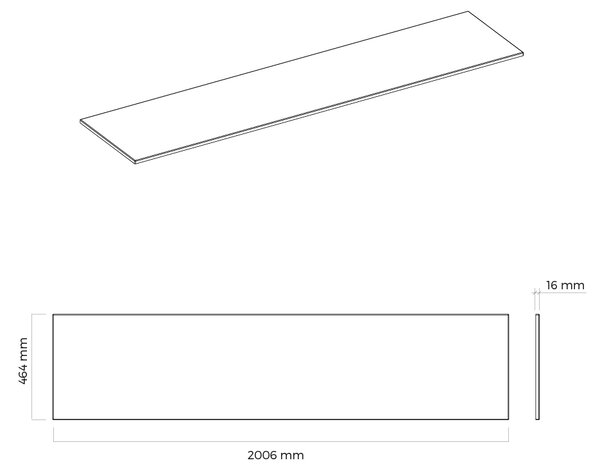 Oltens Vernal blat 200.6x46.4 cm alb 63010000
