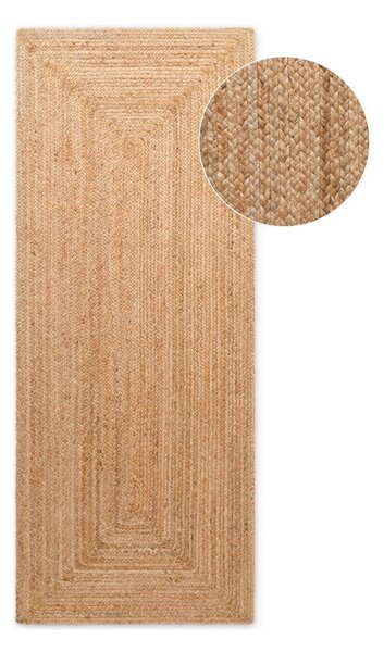Covor tip traversă în culoare naturală reversibil/țesut manual din iută 80x200 cm Juno – Hanse Home