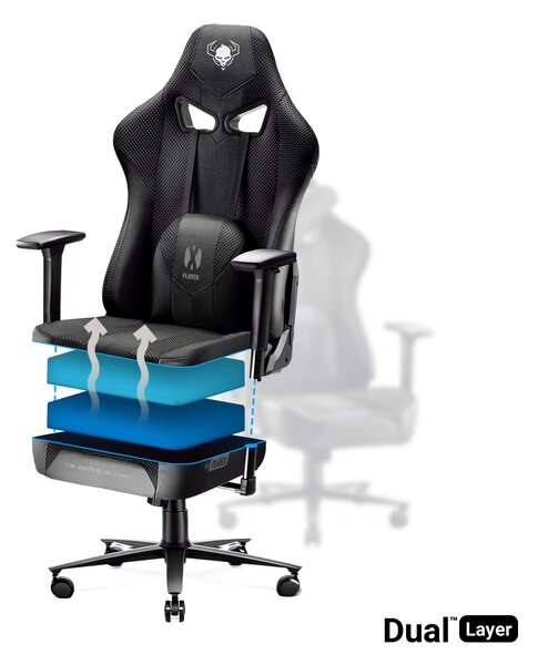 Scaun Gaming Diablo X-Player 2.0 Din Material Normal Size: Negru
