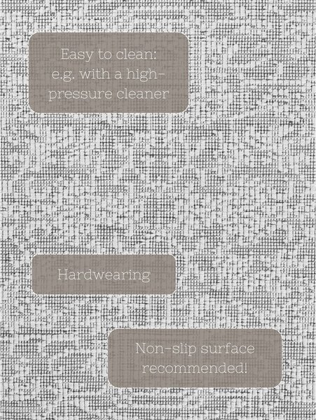 Covor tip traversă pentru interior și exterior gri/fildeș 80x250 cm Duet Kona – NORTHRUGS