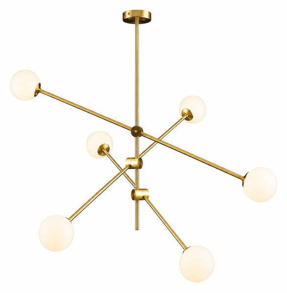 Lustră Orion Gold cu 6 surse de lumina 100 x 39 cm