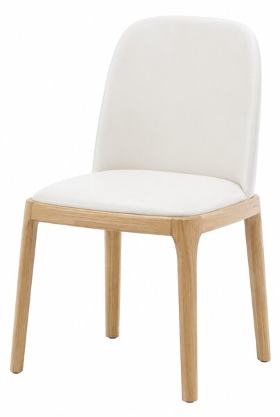 Scaun dining Selene OAK & Cream piele ecologică