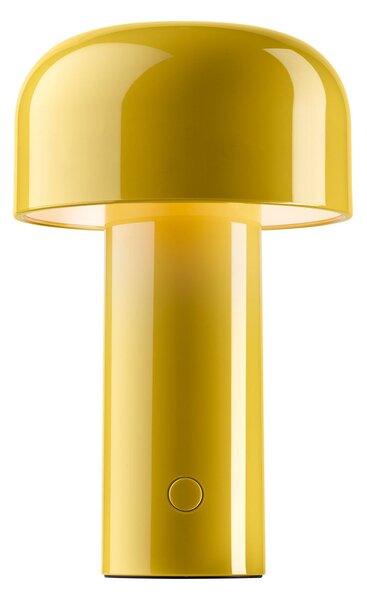 FLOS Bellhop lampă de masă LED încărcabilă, galben, reglabil, Galben, Camera de zi / sufragerie, Plastic, Design