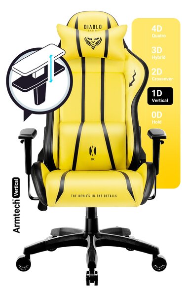 Scaun gaming Diablo X-One 2.0 Normal Size: Electric Yellow / galben