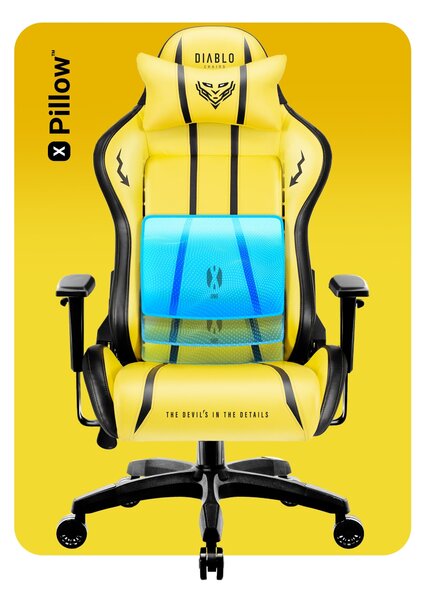 Scaun gaming Diablo X-One 2.0 Normal Size: Electric Yellow / galben