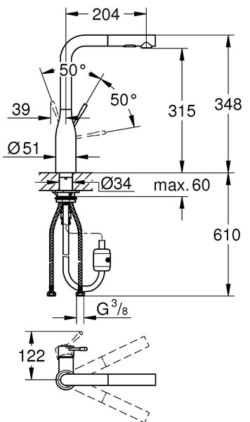 Grohe Essence baterie bucătărie pe picior aur/aur vechi 30270GL0
