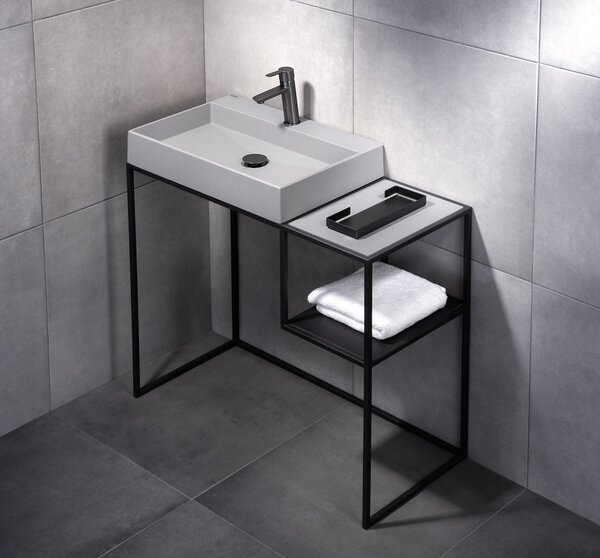 Deante Correo lavoar 60x40 cm dreptunghiular de blat gri/piatră mat CQR_SU6S