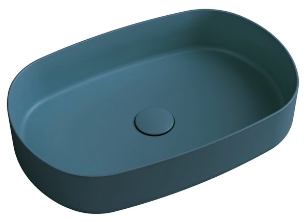 Sapho Sapho, chiuveta ceramica blat INFINITY OVAL, 55x36 cm, verde petrol mat, 10NF65055-2P